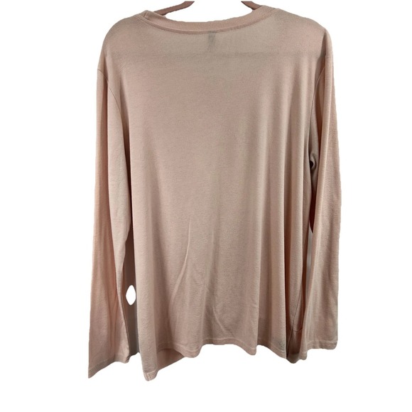 Hot Gift Blush Pink Twist Front Top XL Soft Girl Minimalist Basic Comfy Lounge - Picture 3 of 4